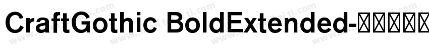 CraftGothic BoldExtended字体转换